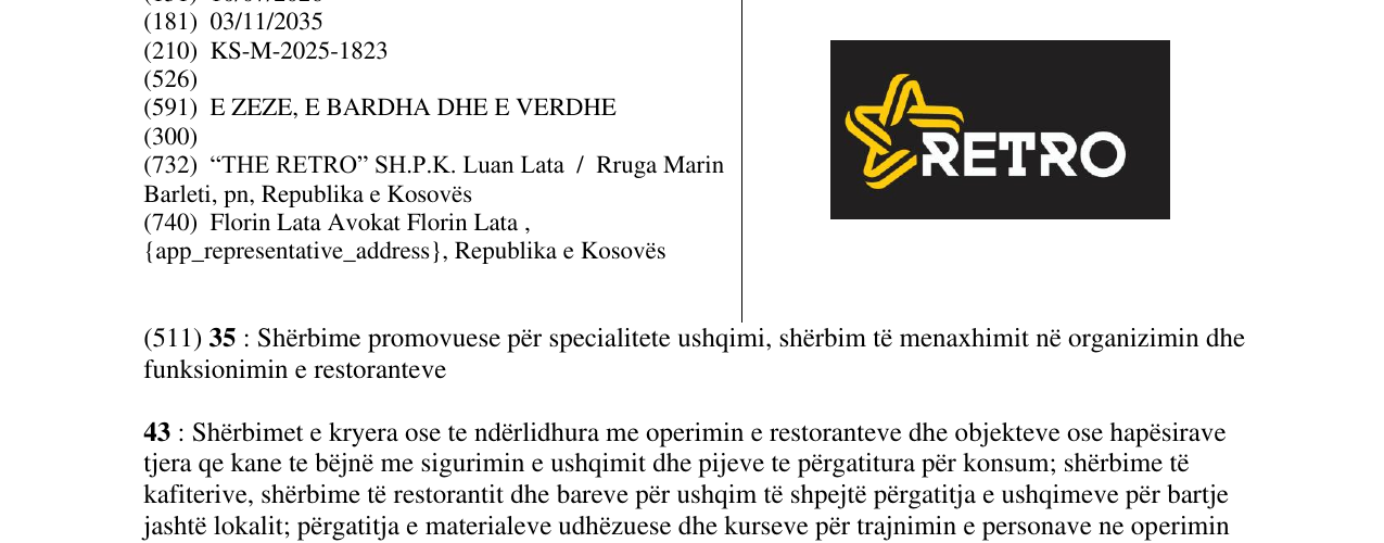 Zëri i markës RETRO në buletin