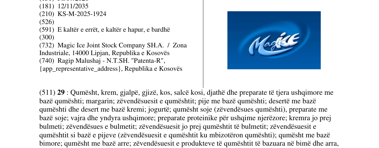 Zëri i markës MagicICE në buletin