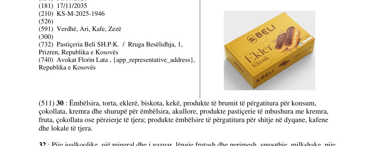 Zëri i markës BELI në buletin