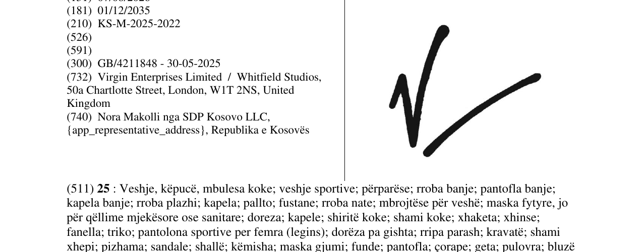 Zëri i markës V në buletin