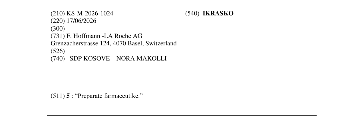 Zëri i markës IKRASKO në buletin
