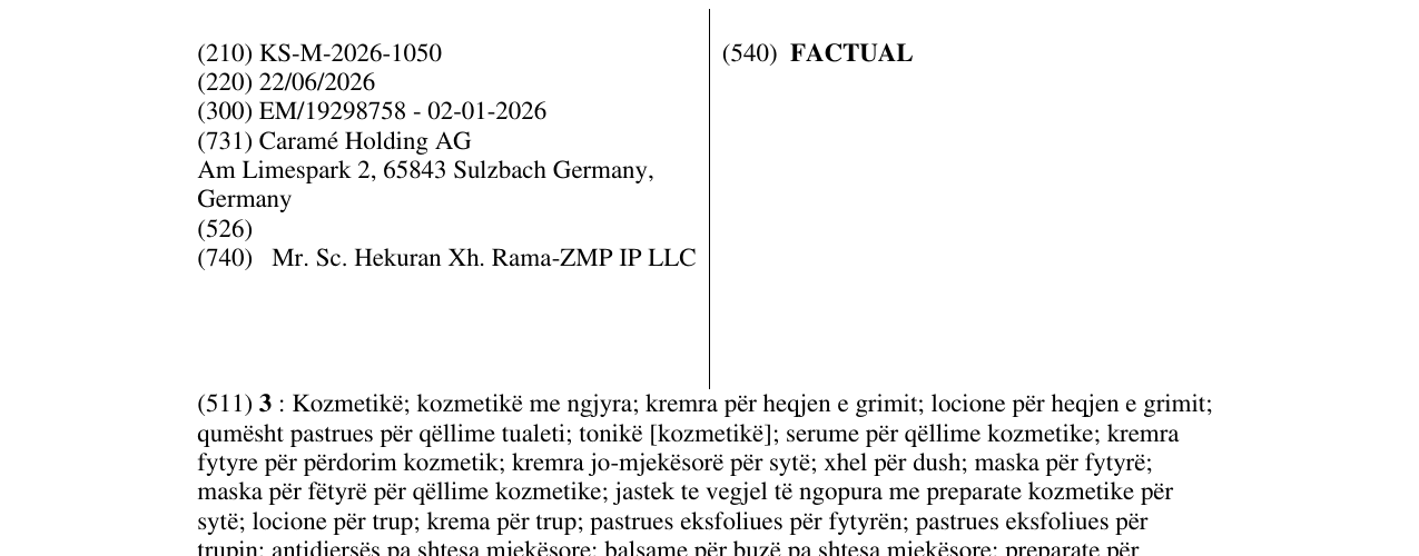 Zëri i markës FACTUAL në buletin
