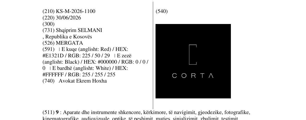Zëri i markës MERGATA në buletin