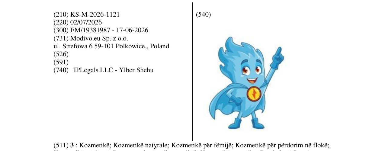 Zëri i markës KS/M/2026/1121 në buletin