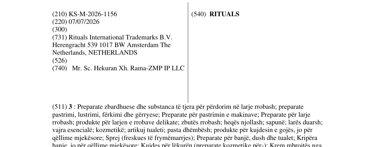 Zëri i markës RITUALS në buletin