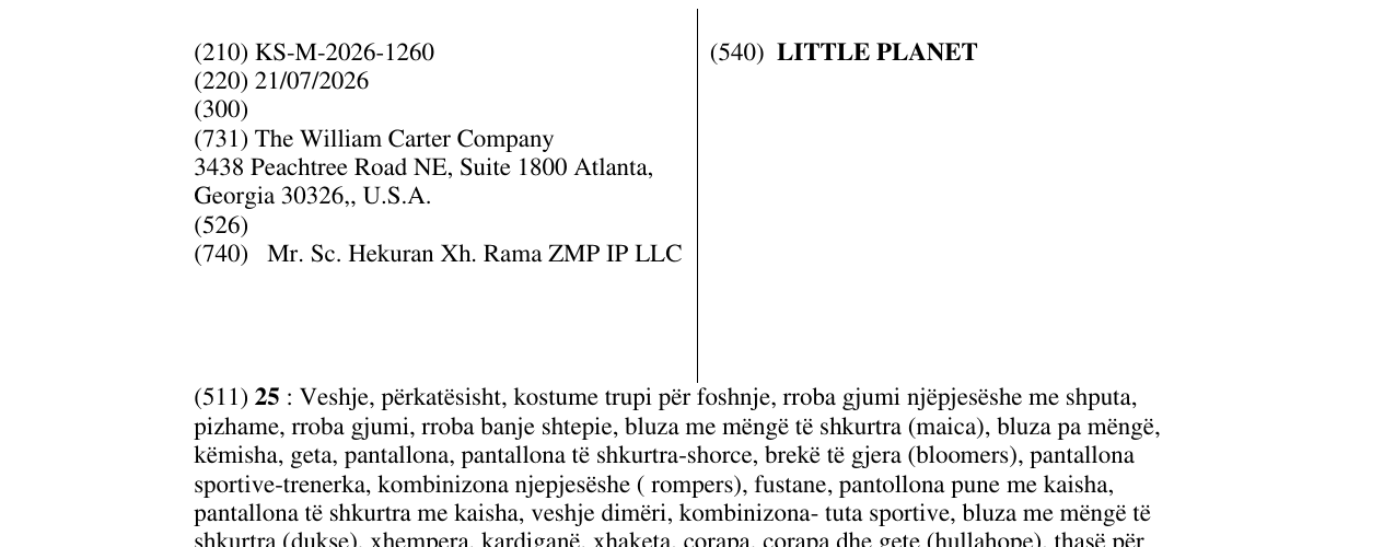 Zëri i markës LITTLE PLANET në buletin