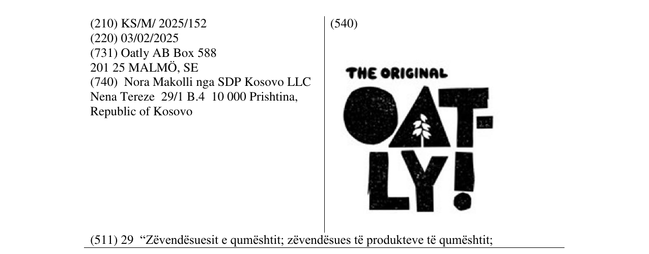 Zëri i markës OATLY! në buletin