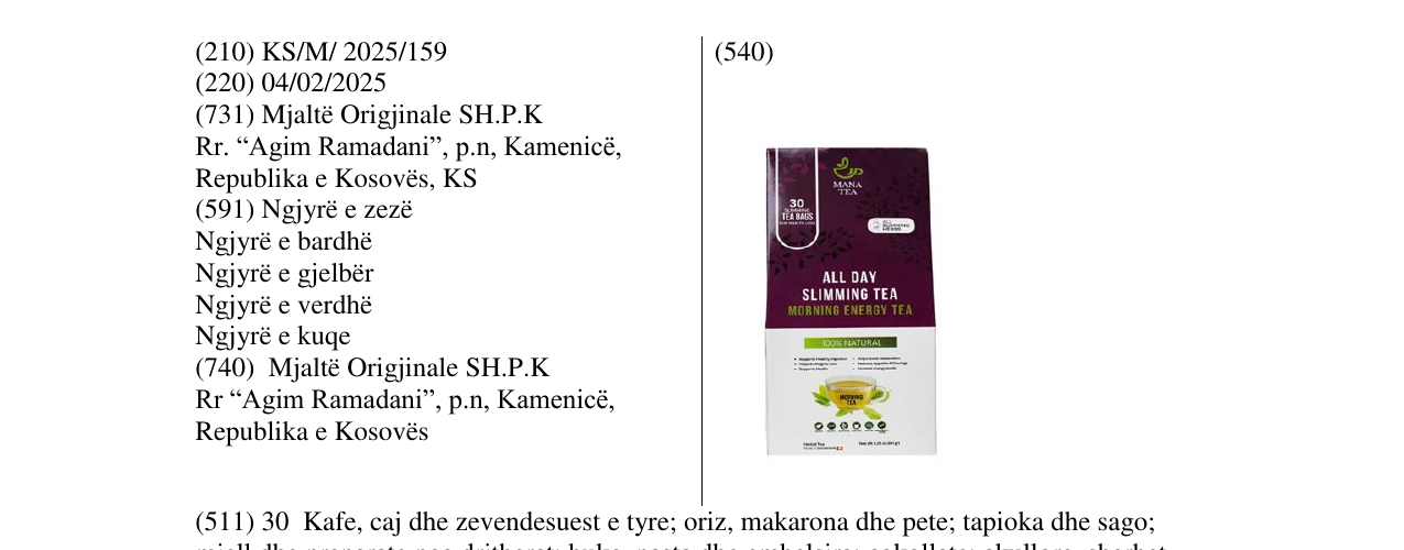Zëri i markës ALL DAY SLIMING TEA në buletin