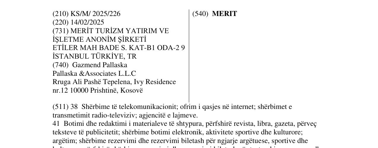 Zëri i markës MERIT në buletin