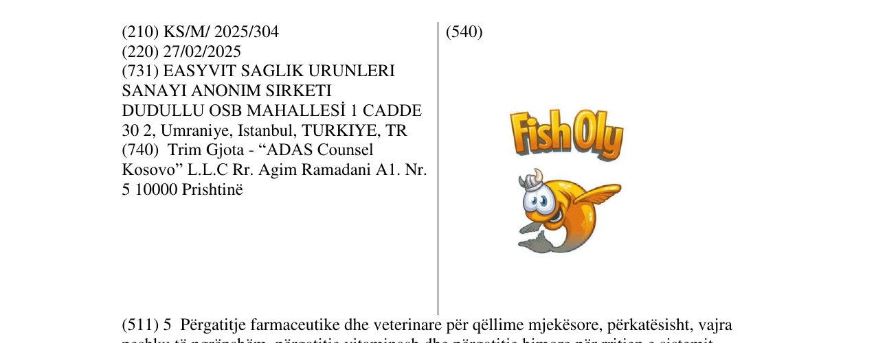 Zëri i markës Fish Oly në buletin