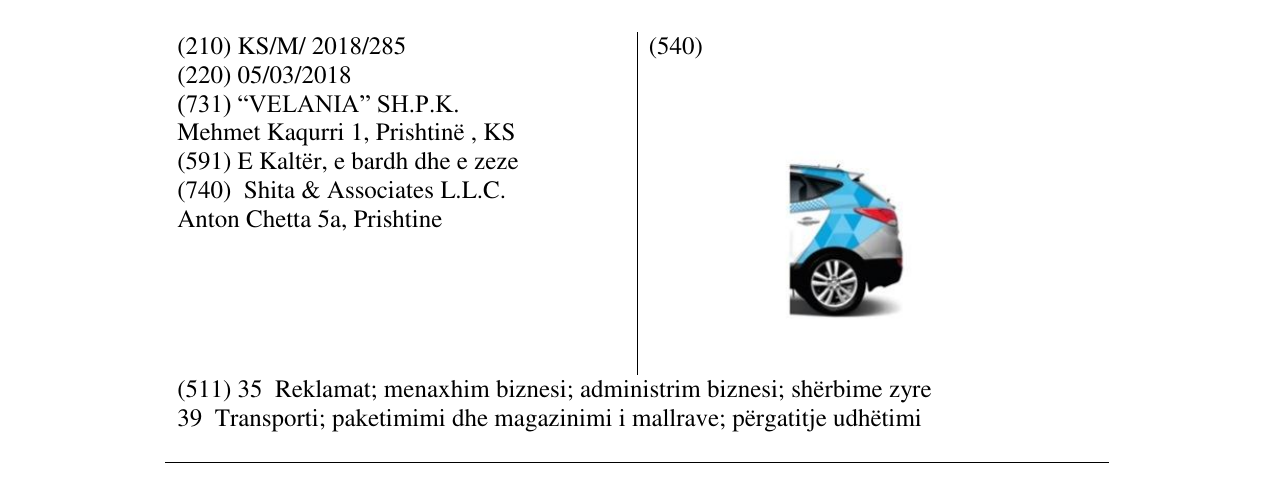 Zëri i markës Markë figurative në buletin