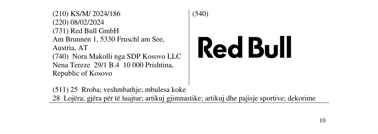 Zëri i markës Red Bull në buletin