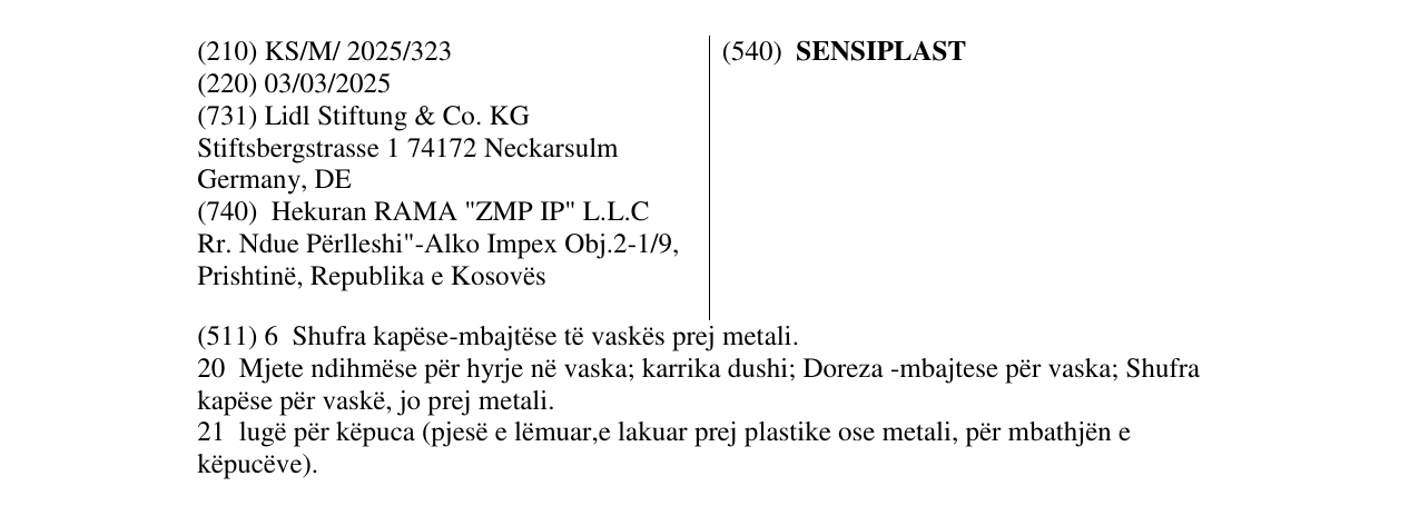 Zëri i markës SENSIPLAST në buletin