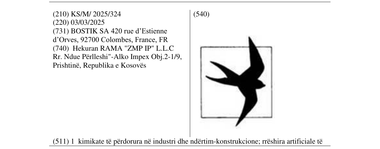 Zëri i markës logo zogu në buletin