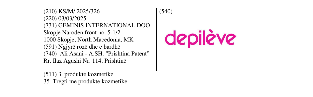 Zëri i markës depileve në buletin
