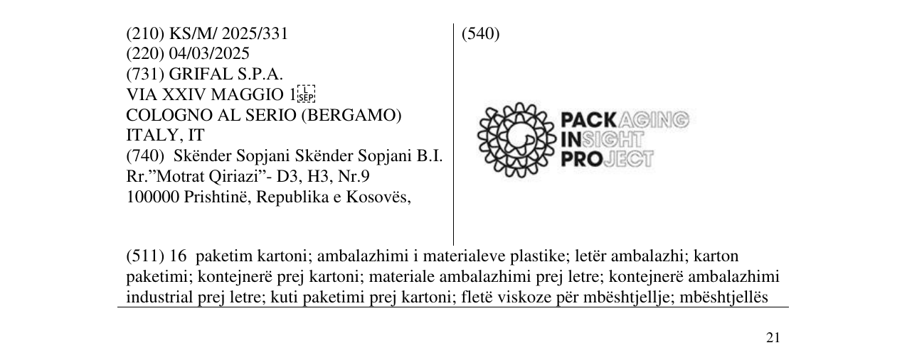 Zëri i markës PACKAGING INSIGHT PROJECT në buletin
