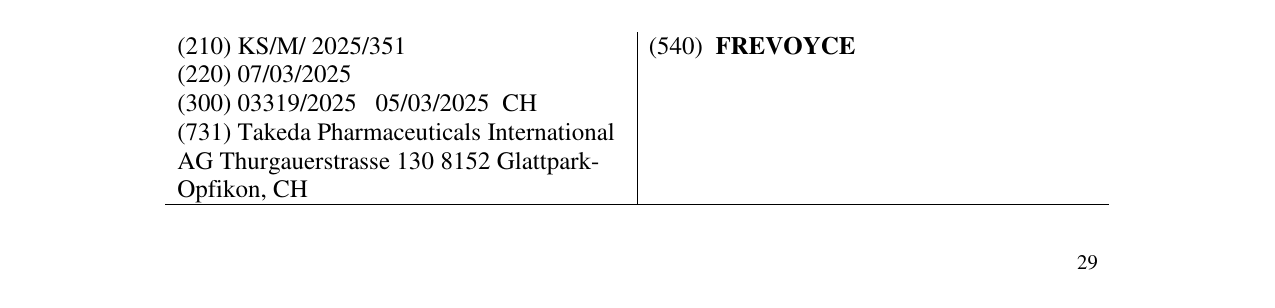 Zëri i markës FREVOYCE në buletin