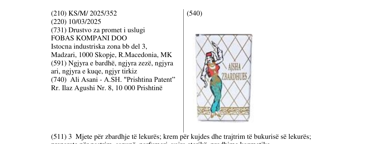 Zëri i markës AJSHA ZBARDHUES në buletin