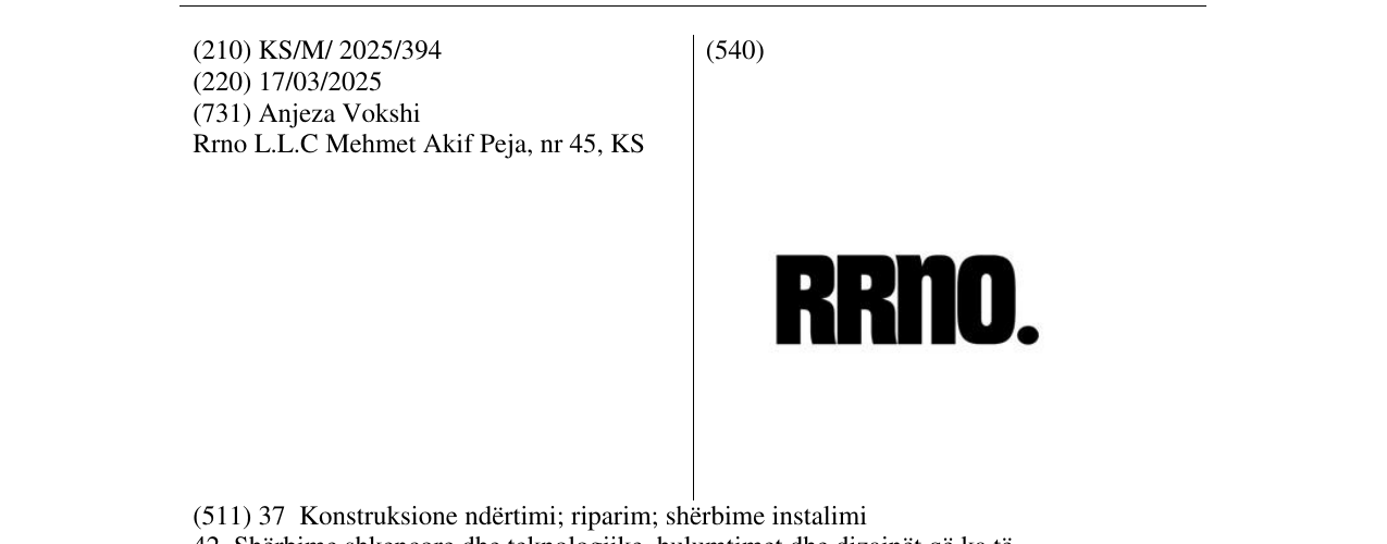 Zëri i markës RRNO në buletin