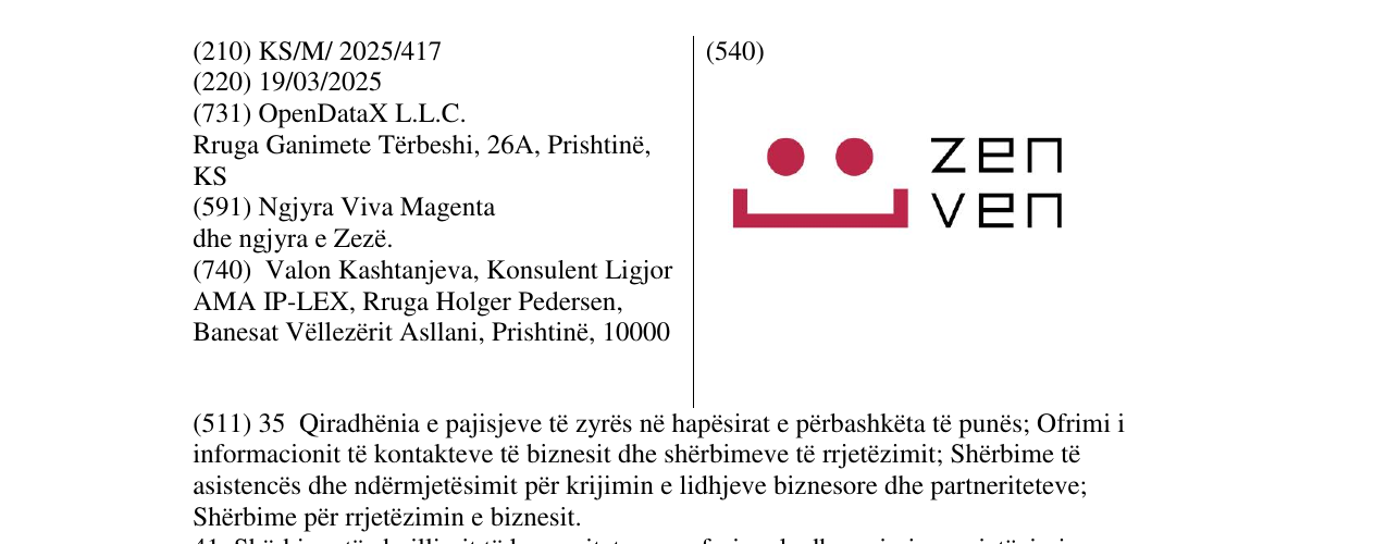Zëri i markës ZEN VEN në buletin