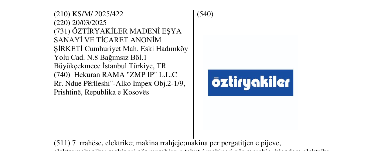 Zëri i markës oztiryakiler në buletin