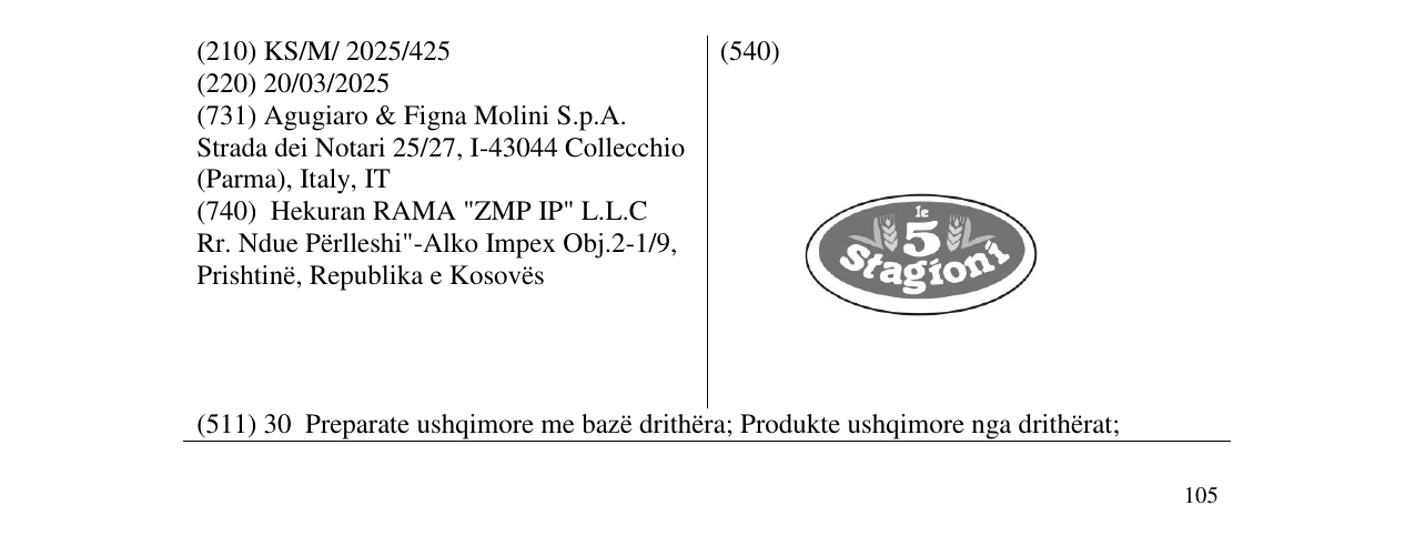 Zëri i markës le 5 Stagioni në buletin