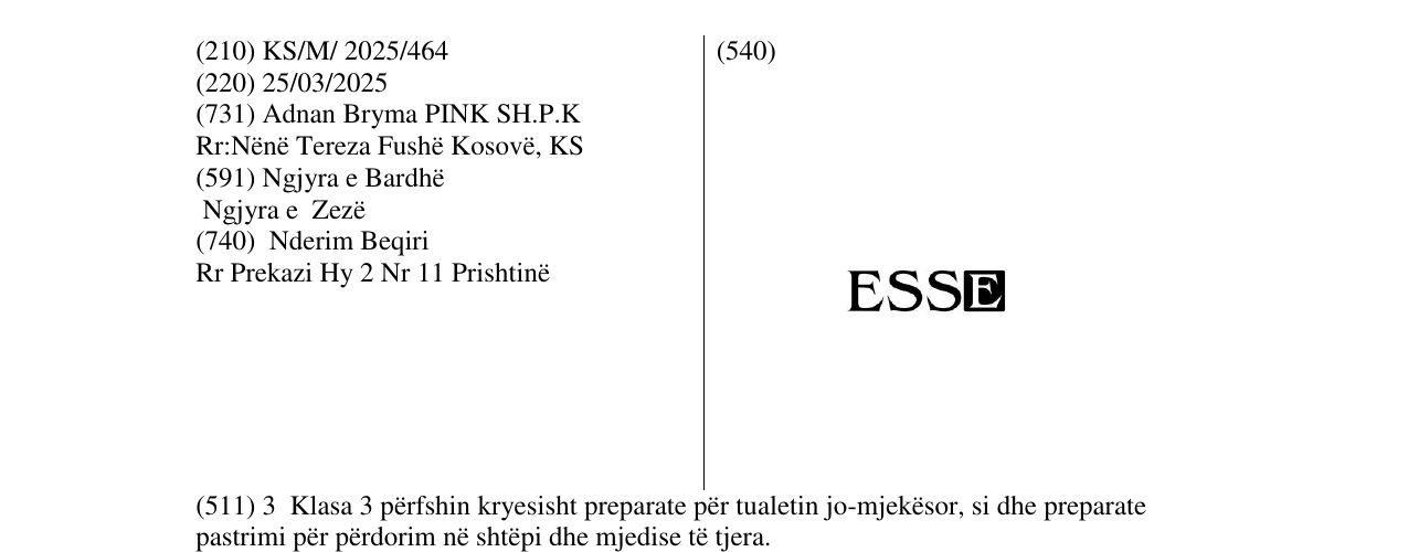 Zëri i markës ESSE në buletin