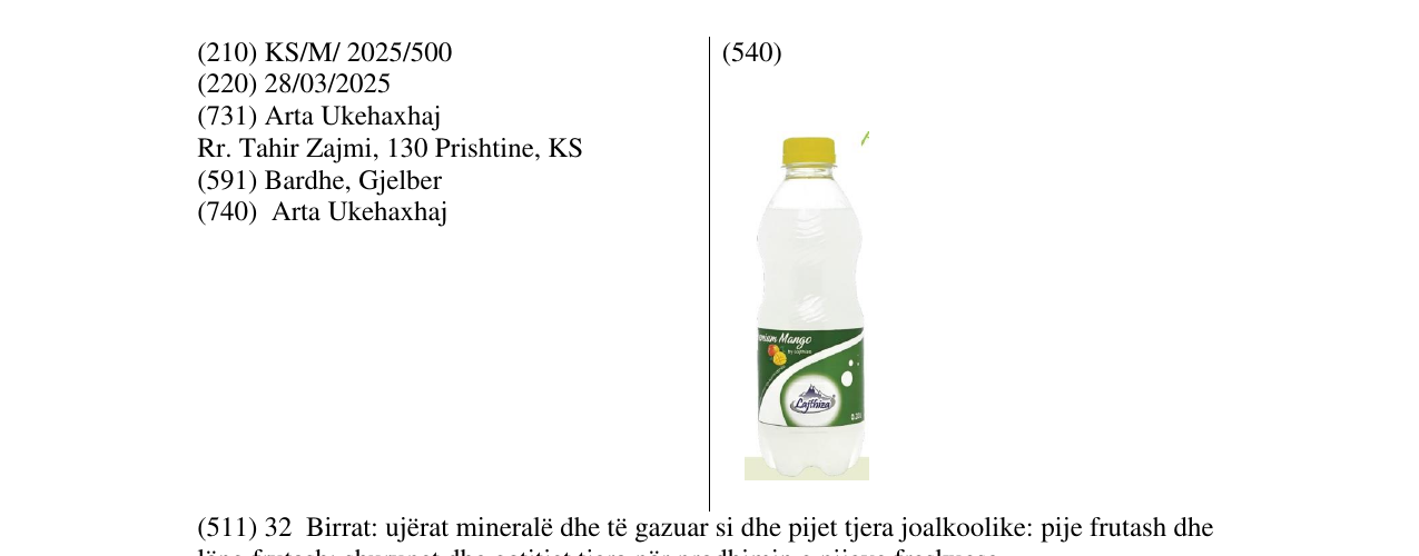 Zëri i markës Premium Mango by Lajthiza në buletin
