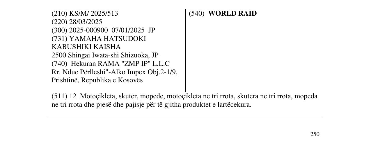 Zëri i markës WORLD RAID në buletin