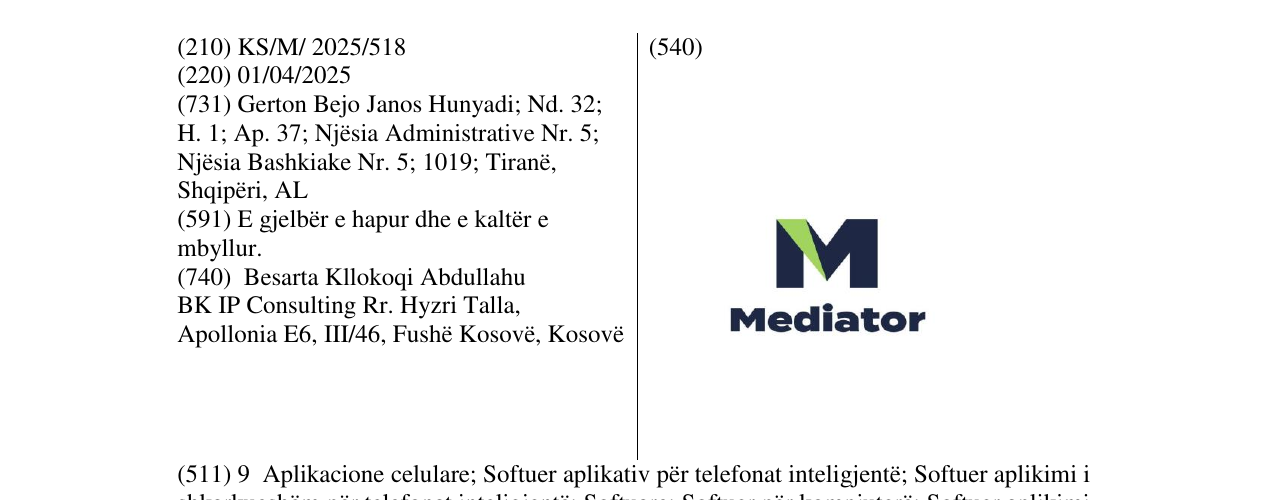 Zëri i markës Mediator në buletin