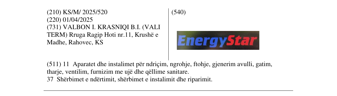 Zëri i markës ENERGY STAR në buletin