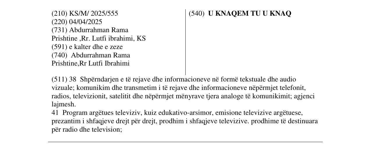 Zëri i markës U KNAQEM TU U KNAQ në buletin