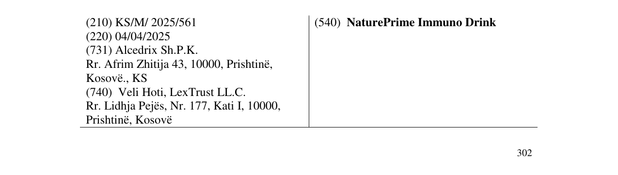 Zëri i markës NaturePrime Immuno Drink në buletin
