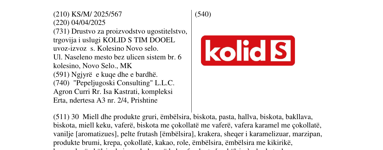 Zëri i markës kolids në buletin