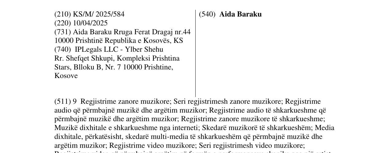 Zëri i markës Aida Baraku në buletin