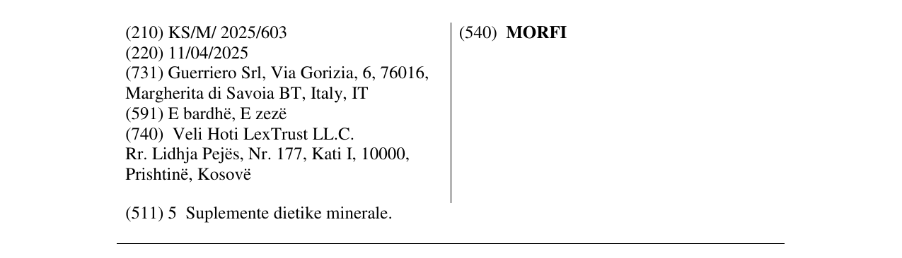 Zëri i markës MORFI në buletin