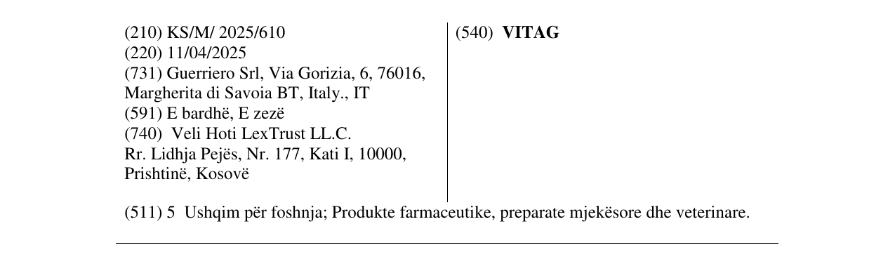 Zëri i markës VITAG në buletin