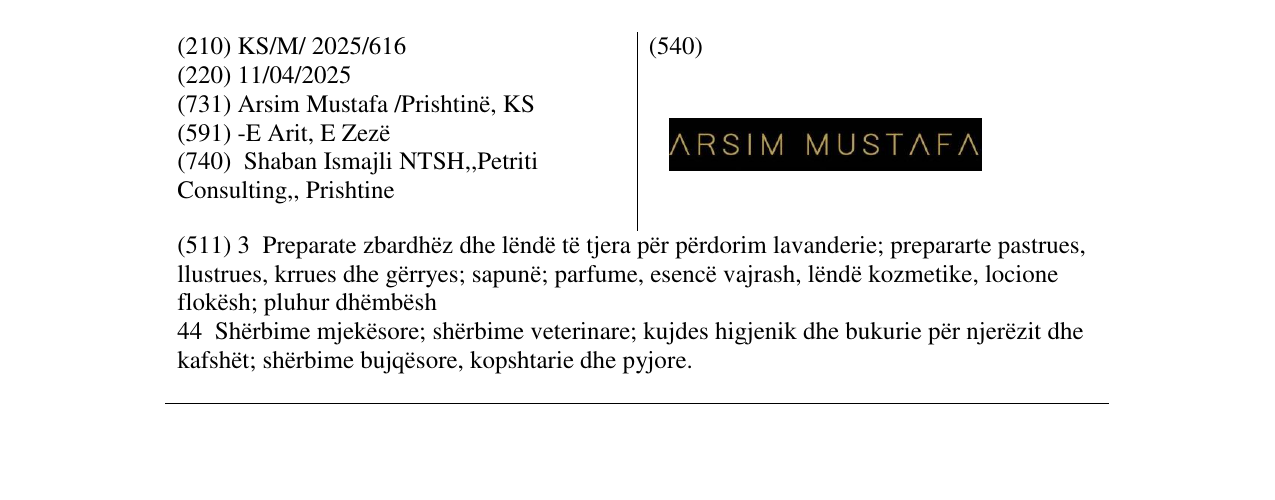 Zëri i markës ARSIM MUSTAFA në buletin