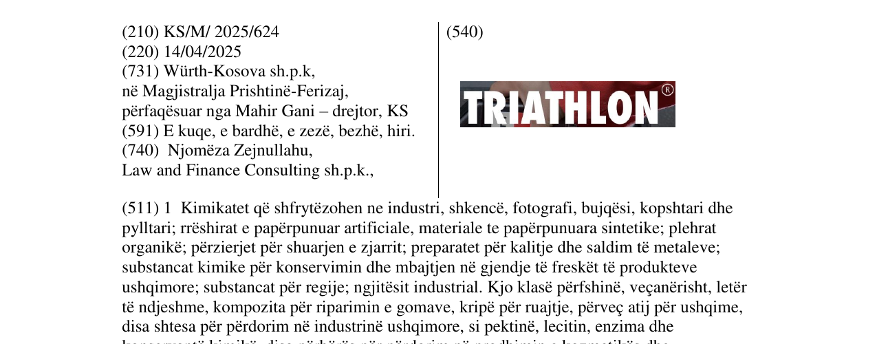 Zëri i markës TRIATHLONE në buletin