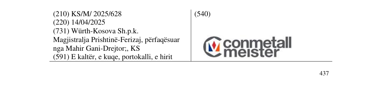 Zëri i markës conmetall meister në buletin