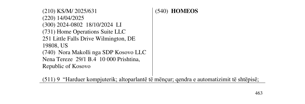 Zëri i markës HOMEOS në buletin