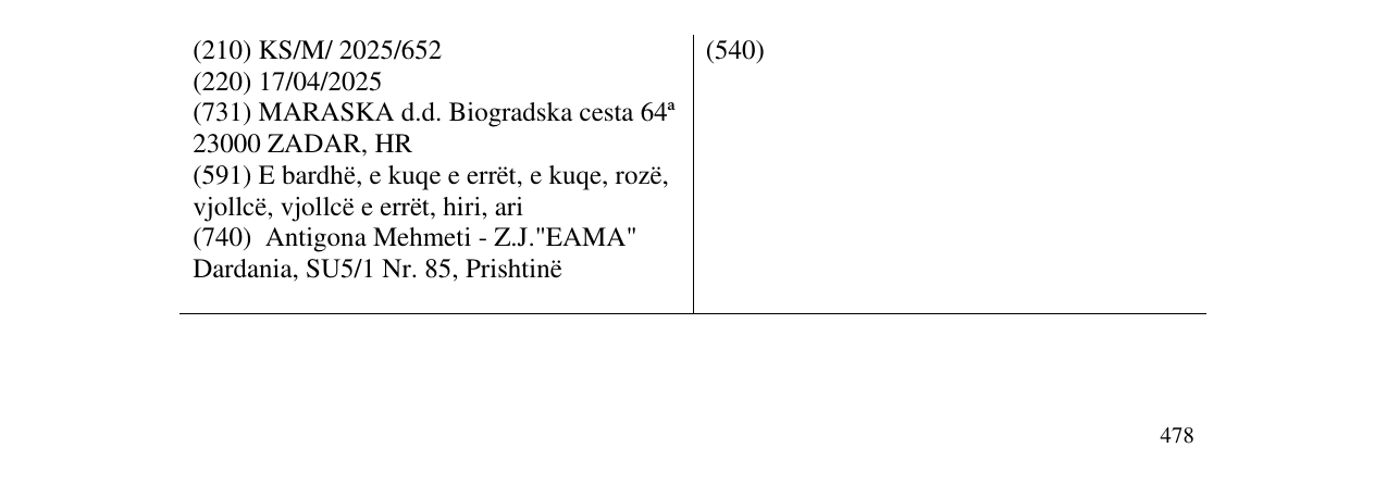 Zëri i markës Markë figurative në buletin