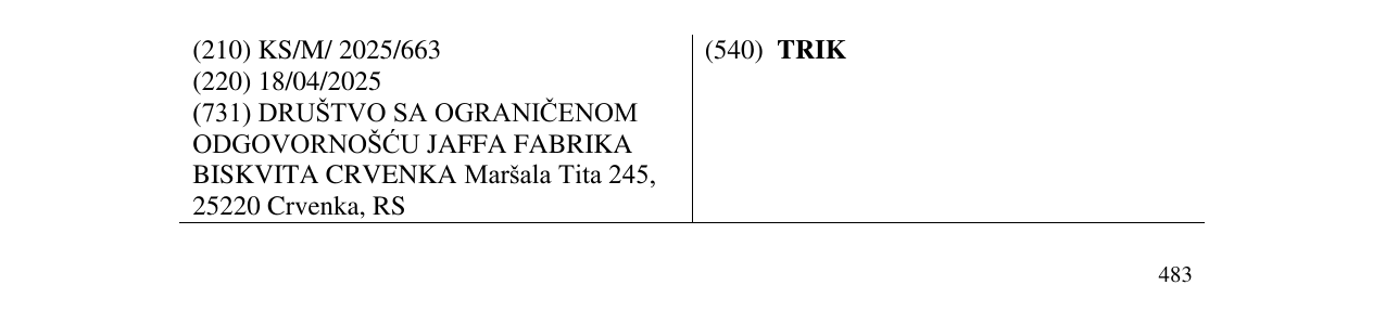 Zëri i markës TRIK në buletin