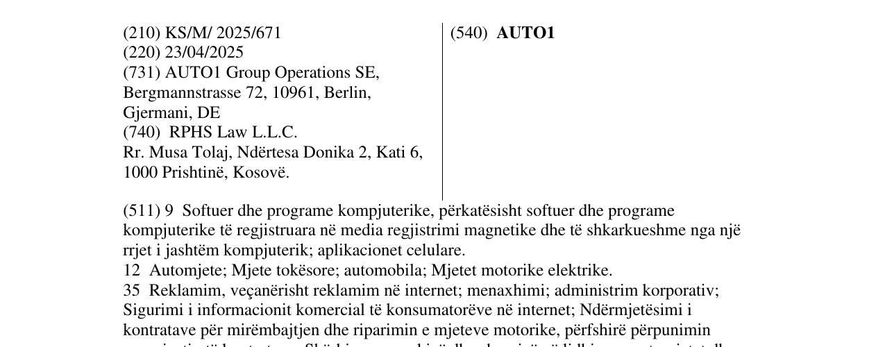 Zëri i markës AUTO1 në buletin