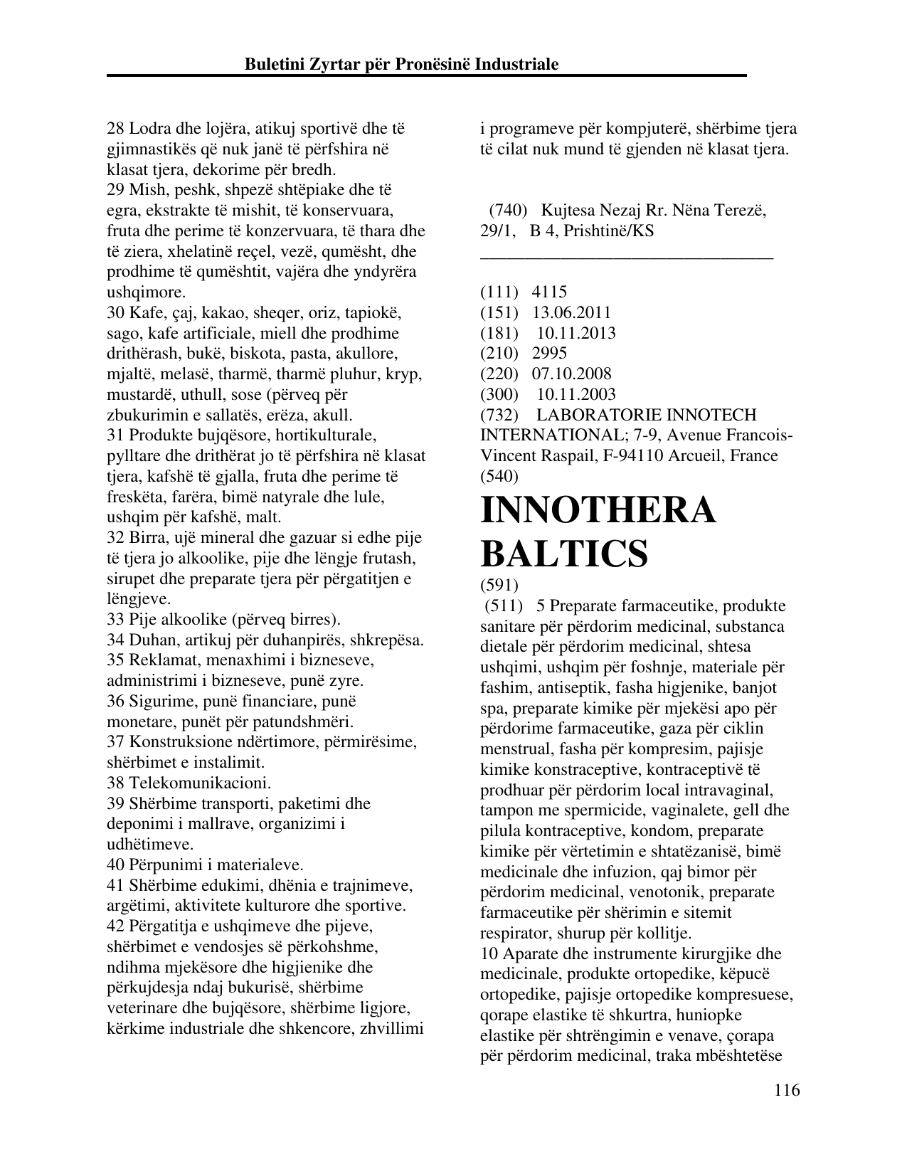 Faqja 116 e buletinit