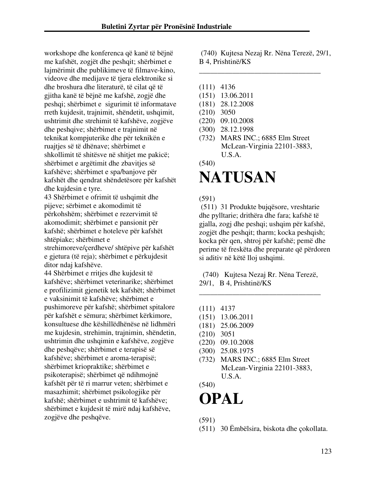 Faqja 123 e buletinit