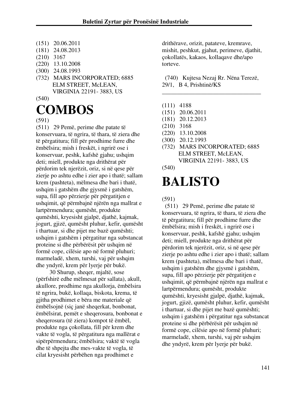 Faqja 141 e buletinit