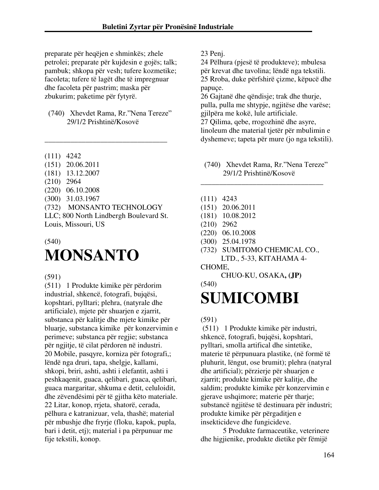 Faqja 164 e buletinit