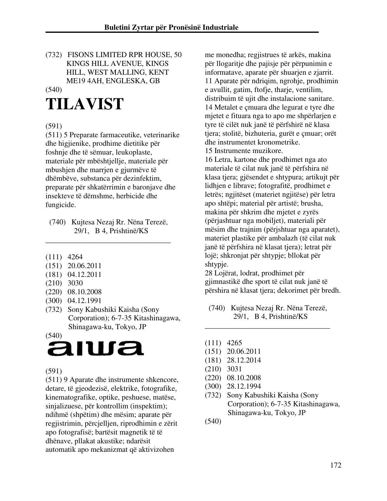 Faqja 172 e buletinit