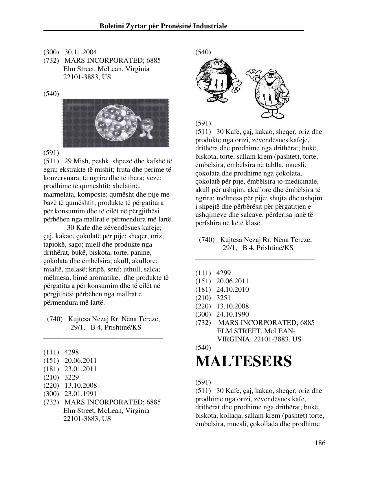 Faqja 186 e buletinit